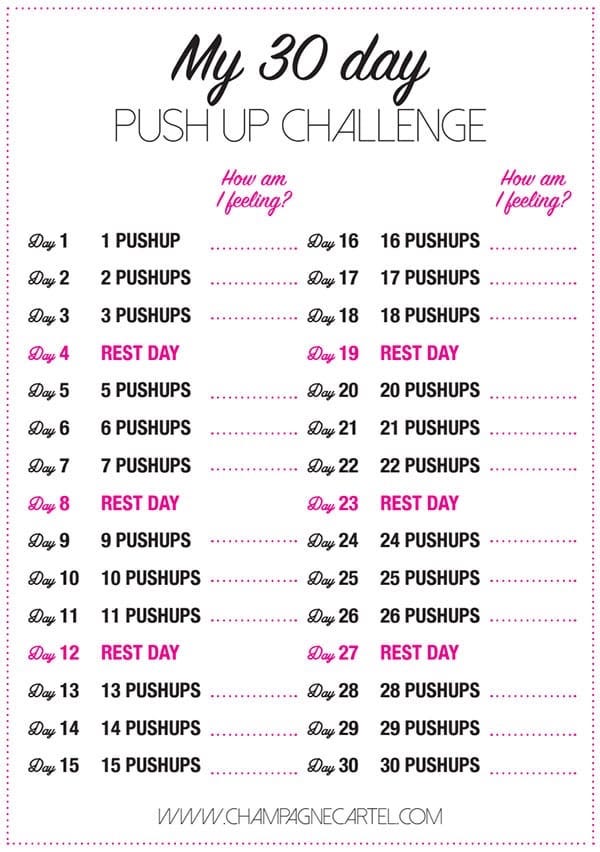 21-Day Push Up Challenge - Morganize with Me