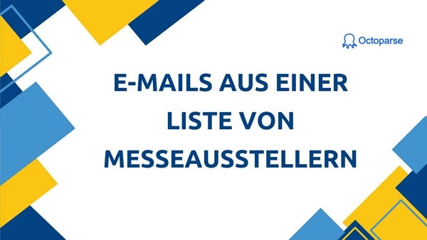 E-Mails von einer Liste von Messeausstellern entfernen
