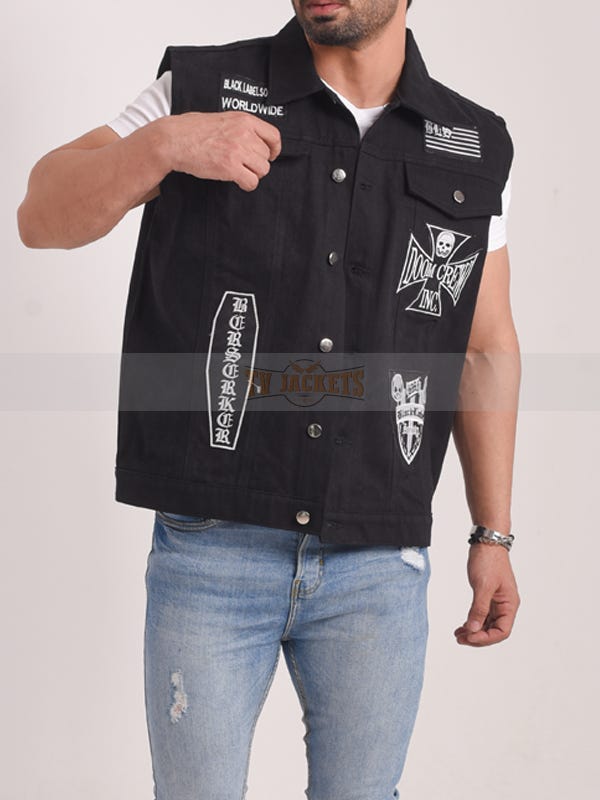 Black Label Society Vest with Different Patches