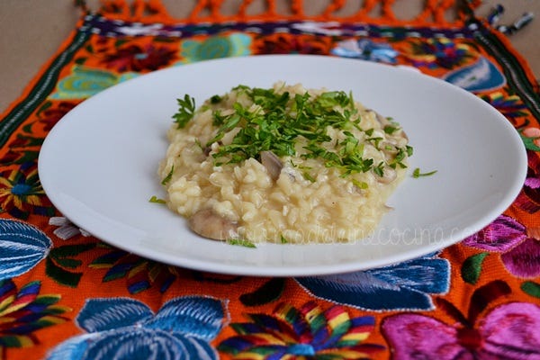 Risotto cremoso de champiñones: ¡Ideal para una cena especial!