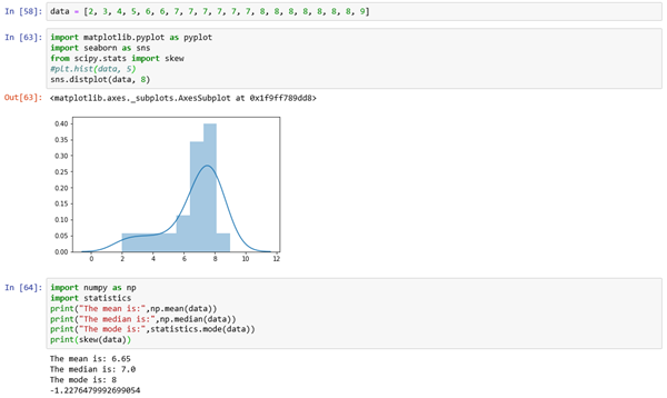 How is the distribution of data determined using skewness and kurtosis ...