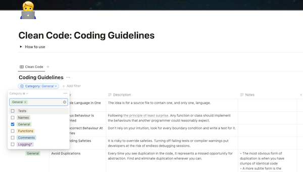 Clean Code Guideline Notion Template | by DevGrowth | Medium
