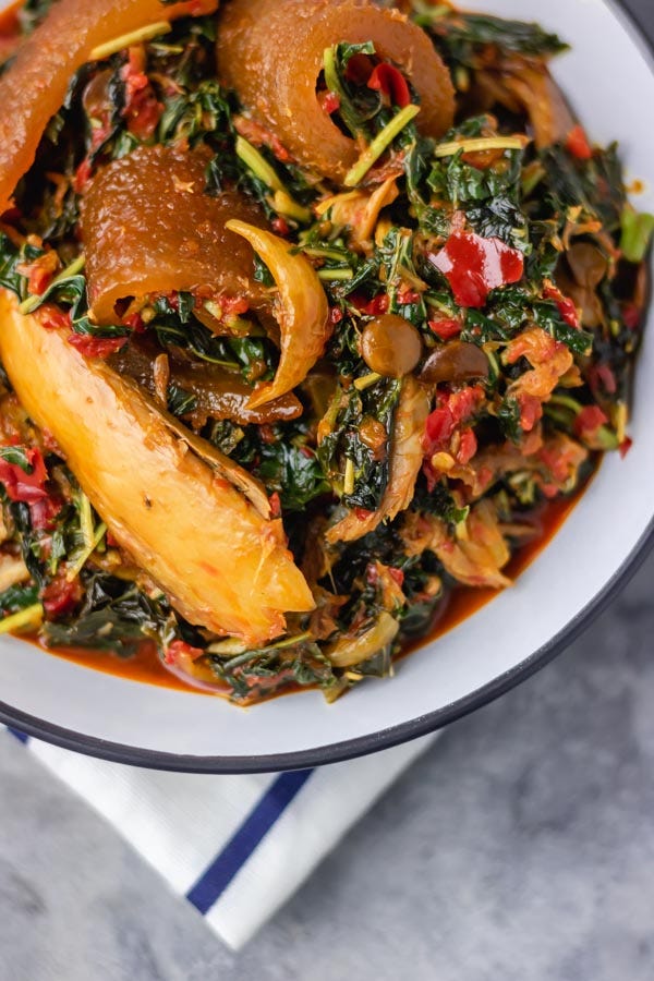How to to cook african stewed spinach(Efo riro). by Yusroh Hussein