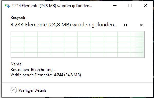 Screenshot from my original German host’s recycler