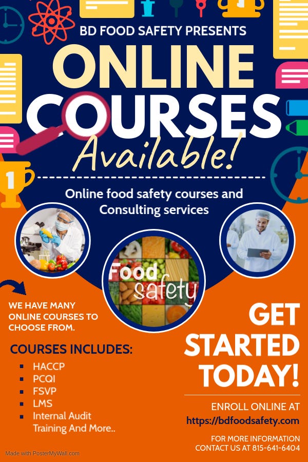 Food Safety Courses BD Food Safety Consultants LLC Medium