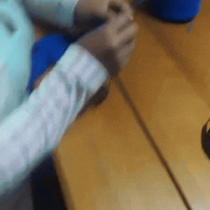 rose sweater being knitted