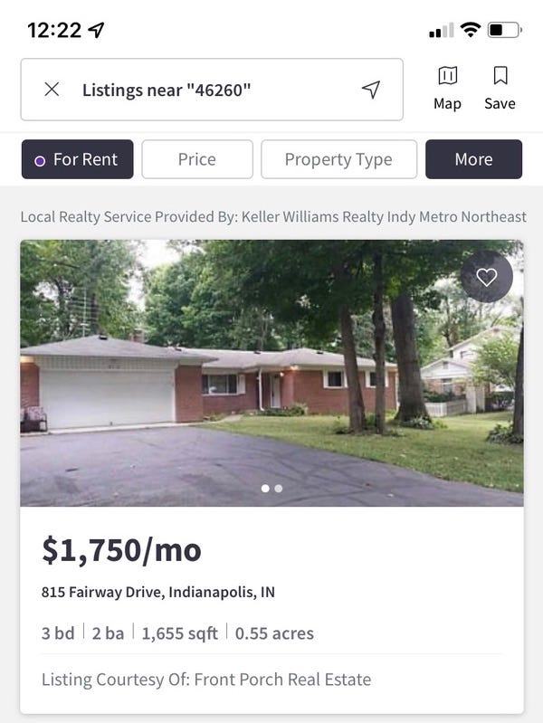 How to use my app to find rental properties in Indianapolis? Carmel