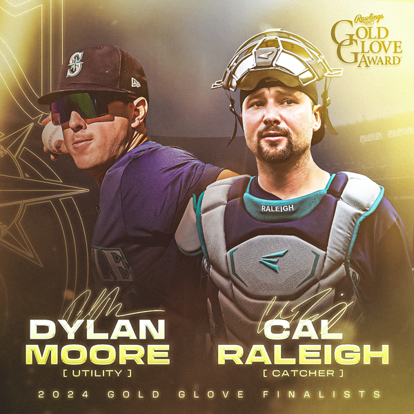 Cal Raleigh and Dylan Moore Announced as Rawlings Gold Glove Finalists