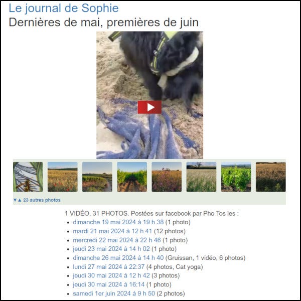 Dernières de mai, premières de juin
