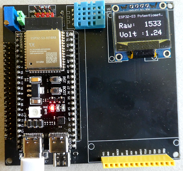 ESP32-S3 Expansion Board Kit with OLED SSD1306 display and onboard 10 ...