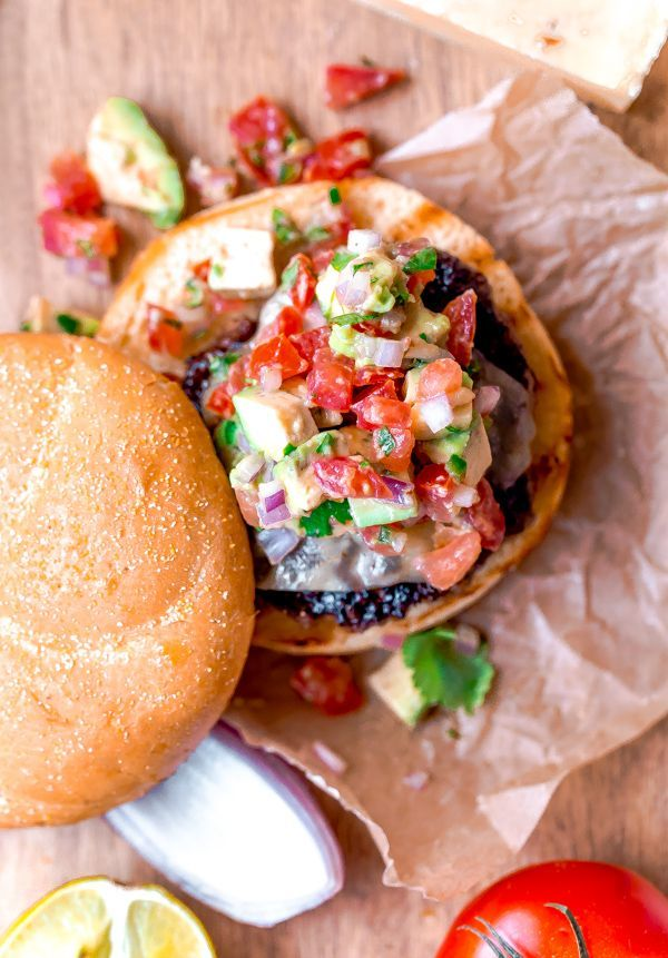 Southwest Burgers with Pepper Jack Cheese and Avocado Salsa Blogging Over Thyme