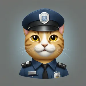 cat police made in the AI emoji generator from Artificial Studio Apple iOS style