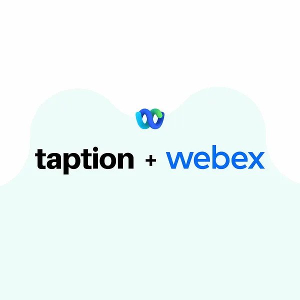 Taption與Webex的合作正式上線啦