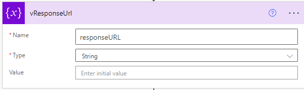 Initialize a variable