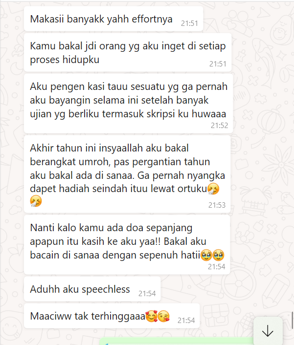 Respon Nuha setelah membaca tulisanku