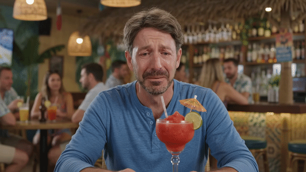 Cyring into a daiquiri