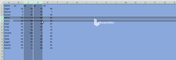 How To Select Multiple Rows And Columns In Excel Using Excel VBA VBA Codes Learnitix By 