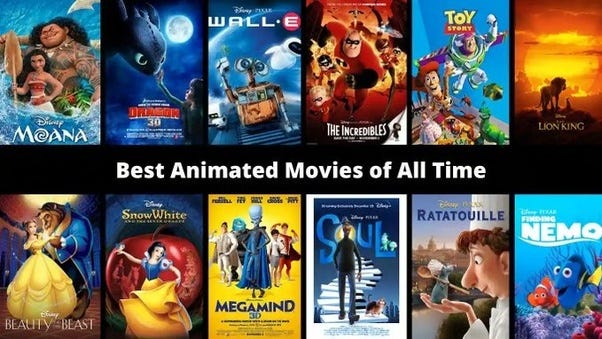 7 Best-Animated Movies of All Time! 🎬🌟 | by Vshal | Medium