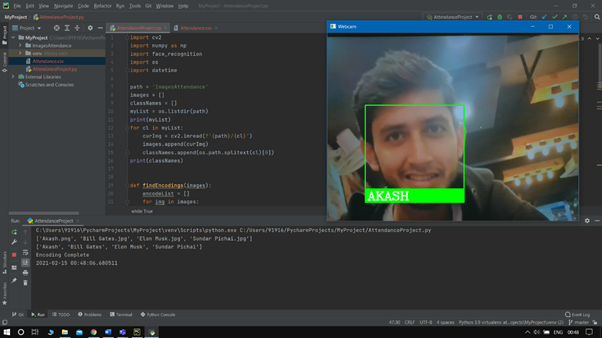 Marking Attendance using FACE RECOGNITION | by Akash | Medium
