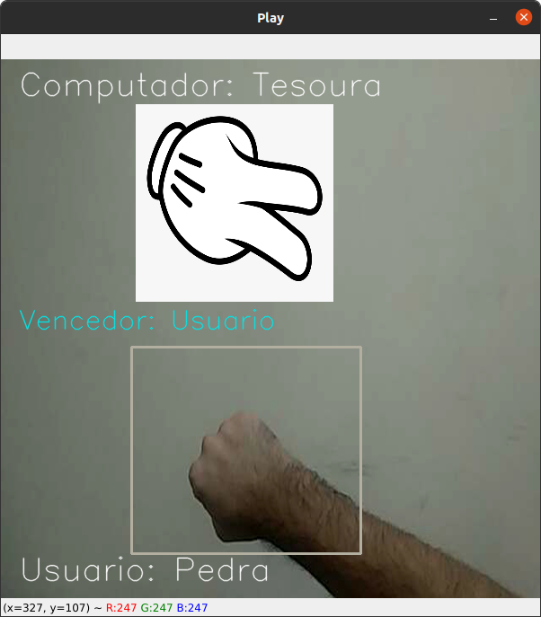 Utilizando Visão Computacional para jogar pedra, papel e tesoura