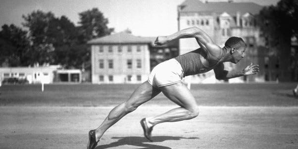 Jesse Owens. Image: The History Channel