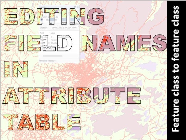 Editing Field Name In Gis Unveiling The Power Of “feature Class To Feature Class” By Linda