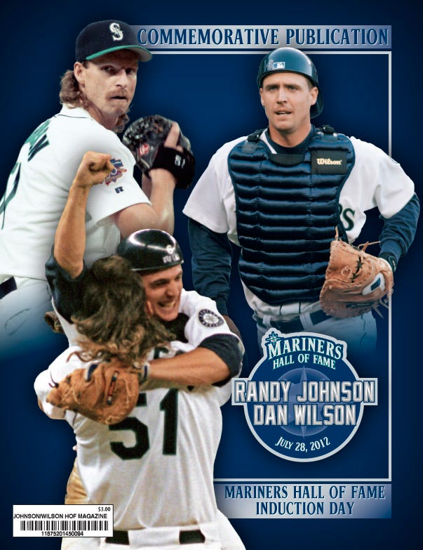 Mariners Hall of Fame Commemorative Publication — Randy Johnson