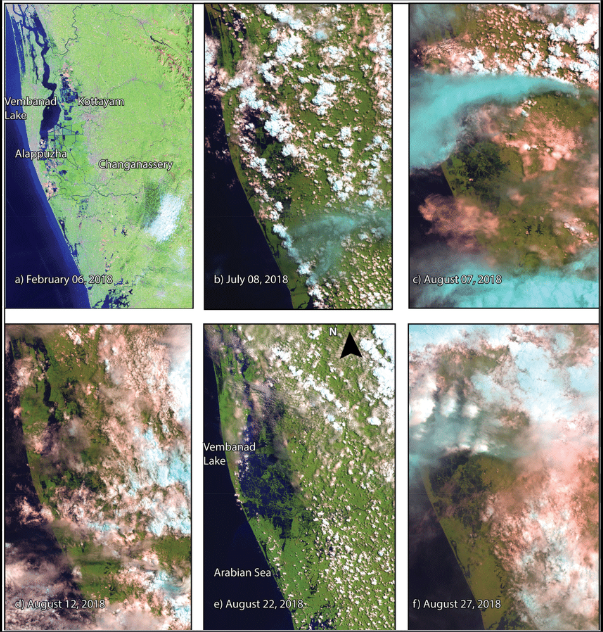 Fig 5: Satellite image of Kerala floods 2018