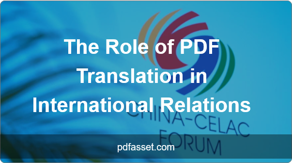 The Role of PDF Translation in International Relations