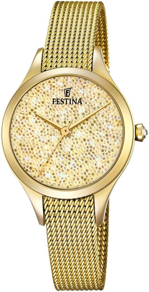 Festina Orologio Donna Solo Tempo in Acciaio con Swarovski F20336/1 - L