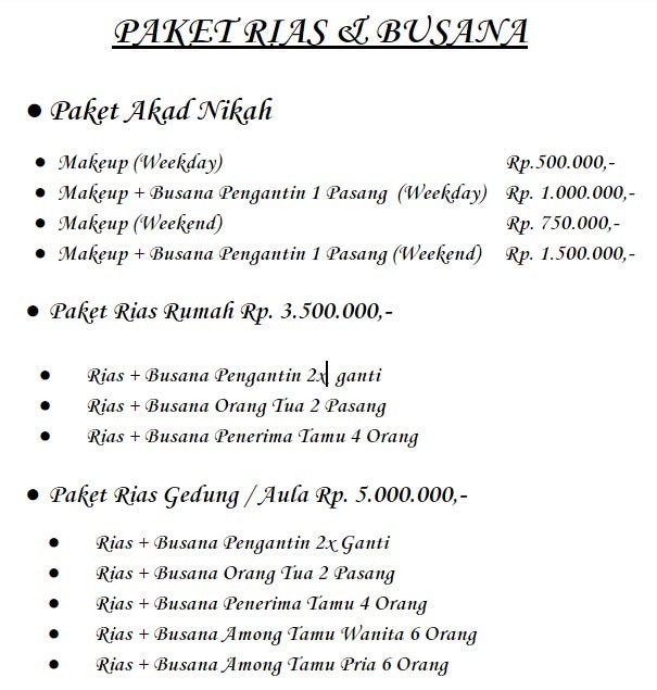 PROMO PENGANTIN AKAD NIKAH 1 JUTA DUREN MEKAR DEPOK