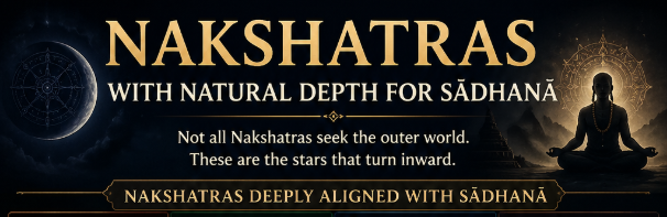 Nakshatras with natural depth for Sadhna.