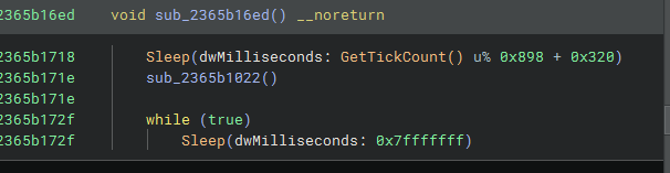 Fig 2 — persistent beaconing loop