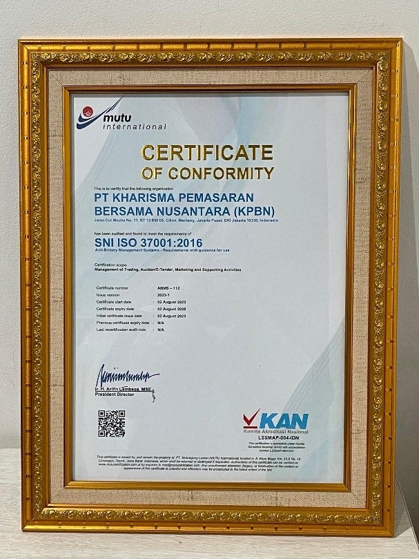 Menerapkan ISO 37001:2016, PT KPBN Menuju Tata Kelola Bisnis yang Lebih Transparan