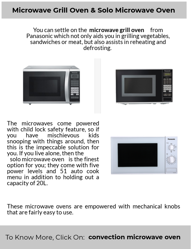 Microwave Grill Oven & Solo Microwave Oven by Home Appliances Medium