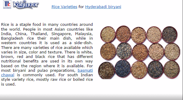 Rice Varieties by Kohinoor. For more information please visit at… | by