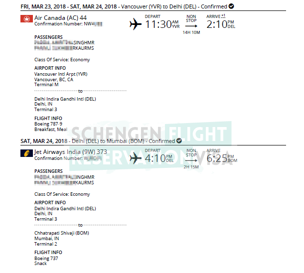 How To Get Flight Reservation For Visa Application — SFRV Travels