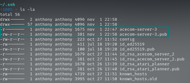 Example of correctly generated public key pair for your private key.