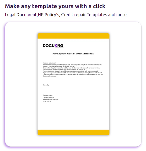Customizable HR Document | HR Misc Documents