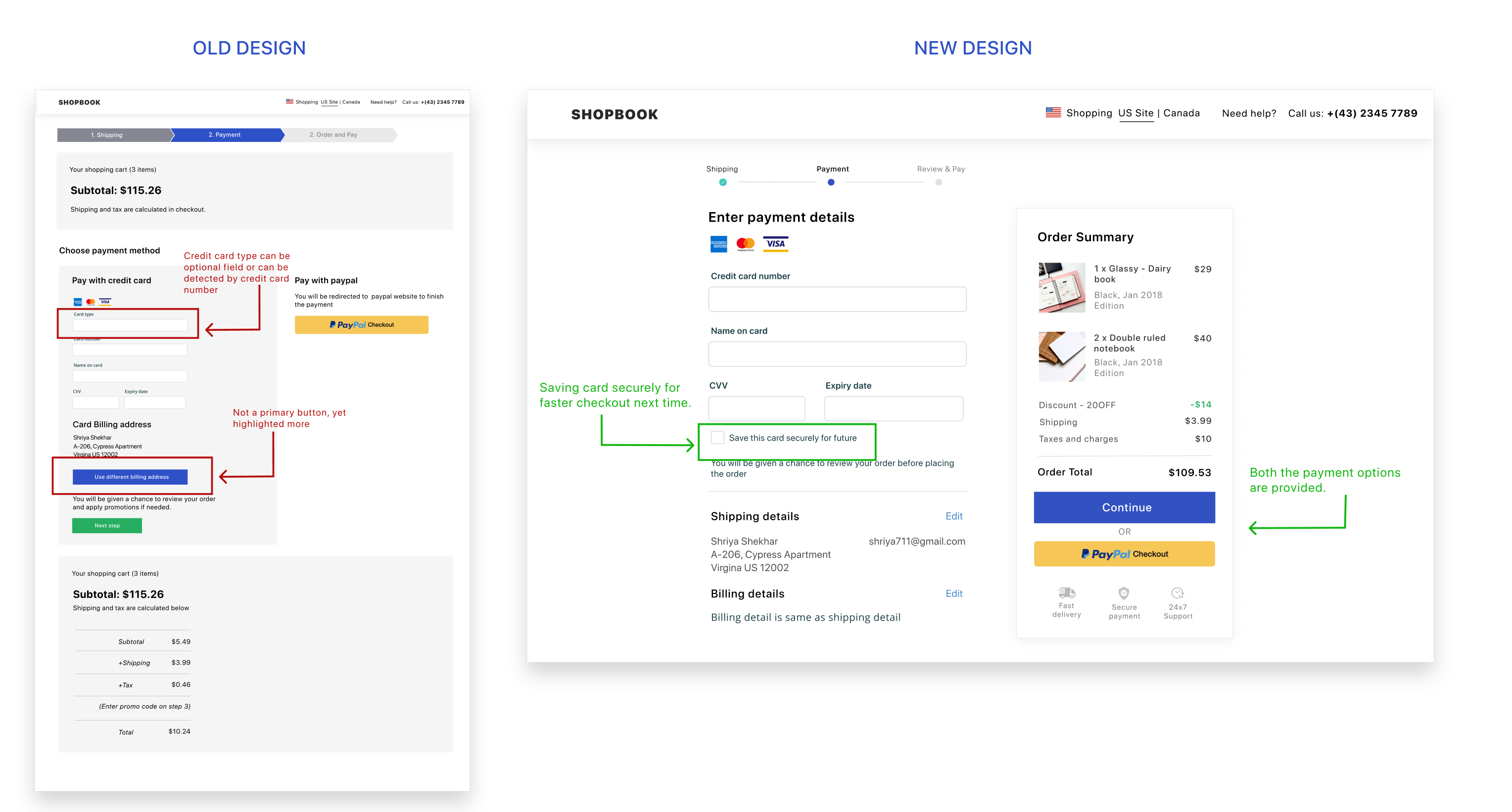 Case Study: Improved  Shopping Cart (UI/UX)