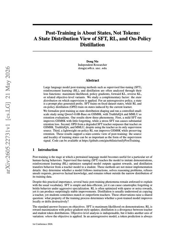 It’s Not the Loss Function: The Hidden Axis Shaping LLM Post-Training