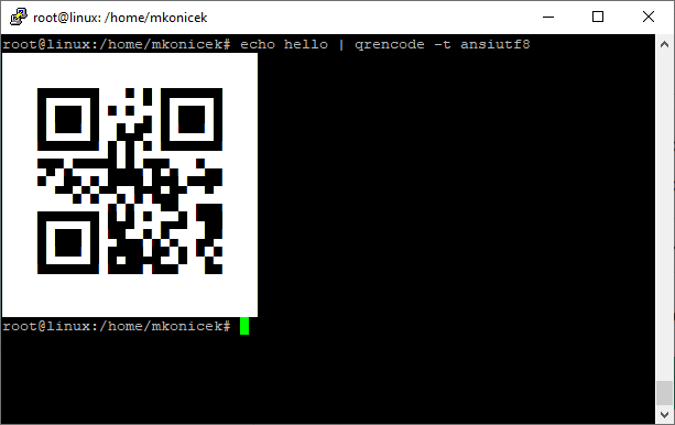QR codes in Linux console - Martin Koníček - Medium