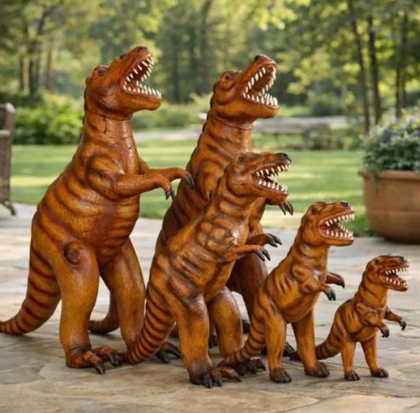 Jurassic World T-rex Dinosaur Statue Decor for Dino Lovers