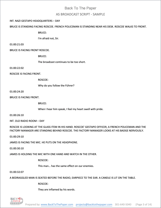 The Process of Creating a Broadcasting Script Back To The Paper Medium