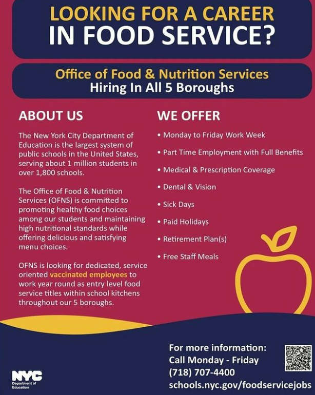 Food Service Careers with NYC DOE NeON Works Medium