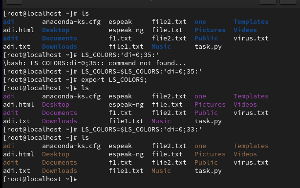 Customizing Directory and File Colors in the Linux Terminal | by Aditya ...