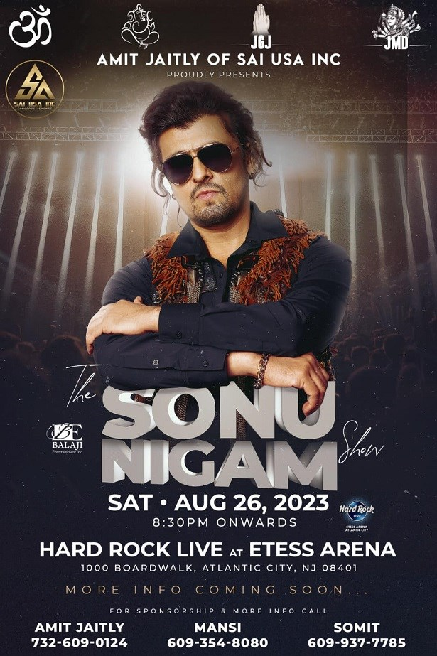 Sonu Nigam Live Concert In New Jersey 2023 Sulekha Events in USA