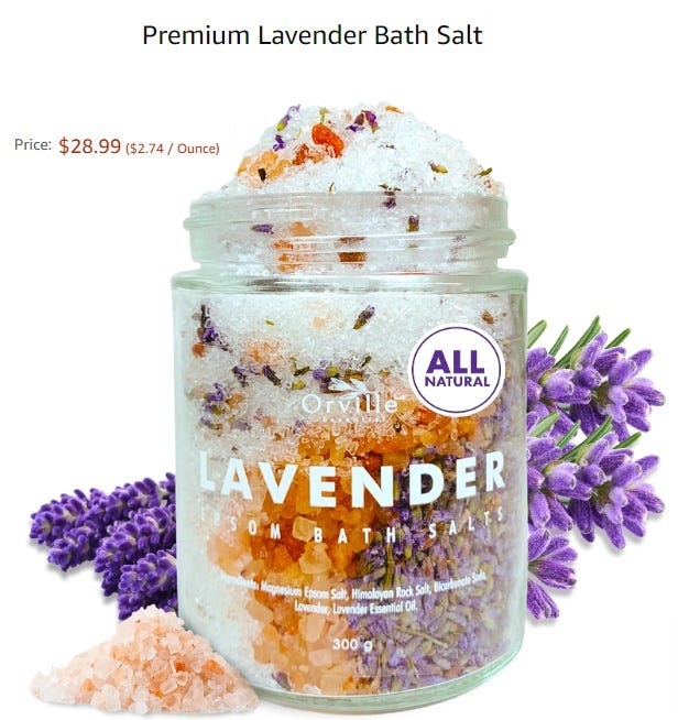 Natural Bath Salt Body Skin Care Products — Amazon Martinpeter Medium