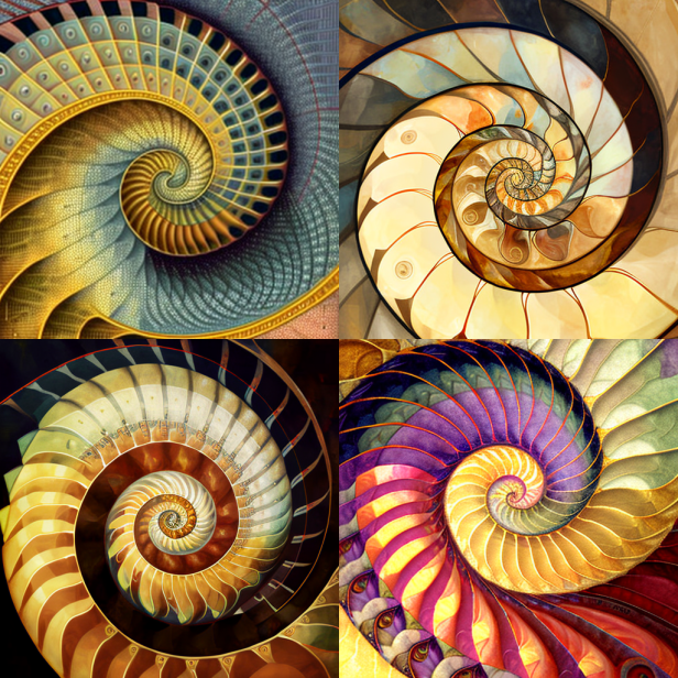 I Asked an AI Art Generator to Make Fibonacci Spirals in the 10