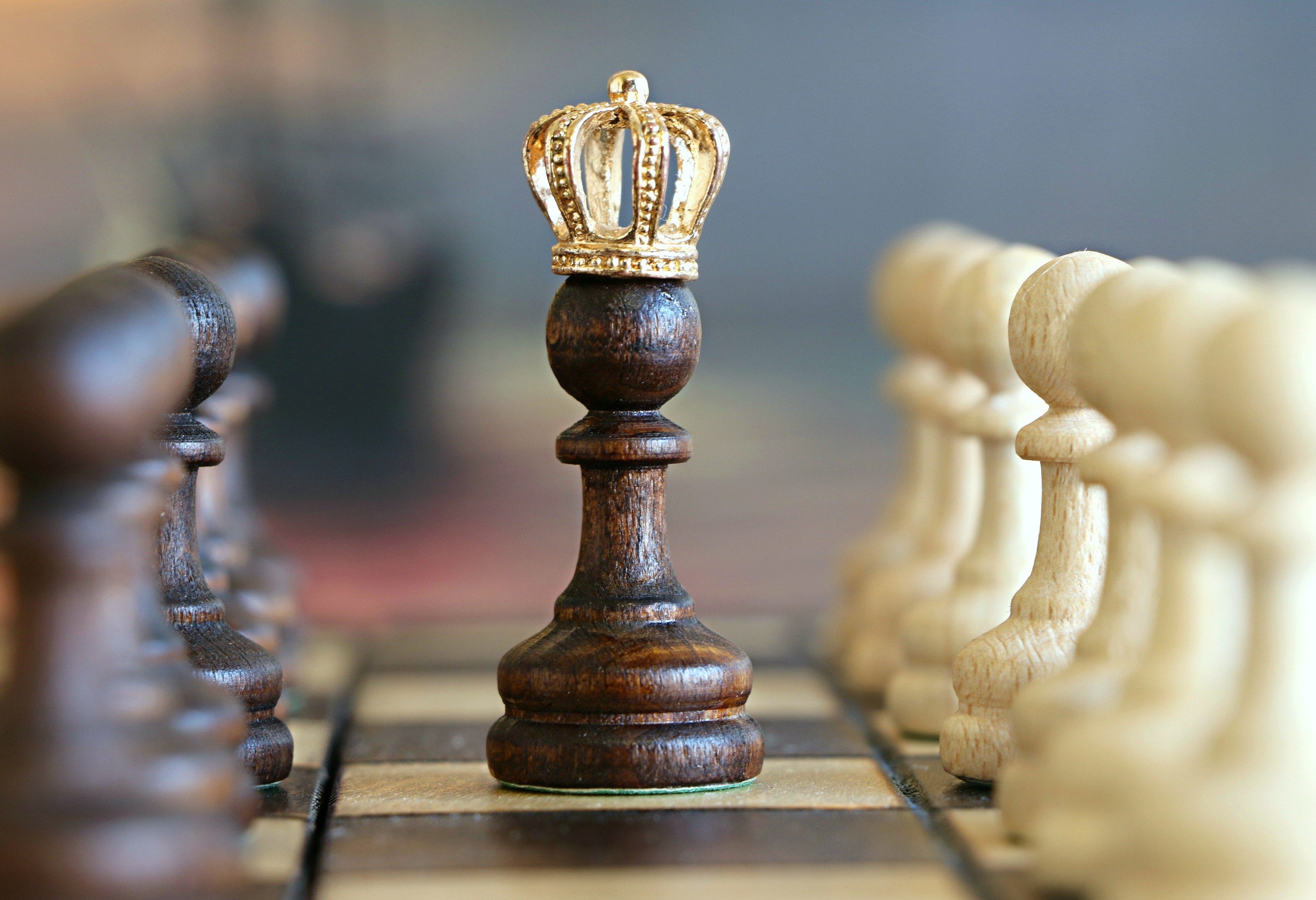 Man playing chess. Play with God or with yourself. Concept - strategy  goals, efforts, plans. Stock Photo